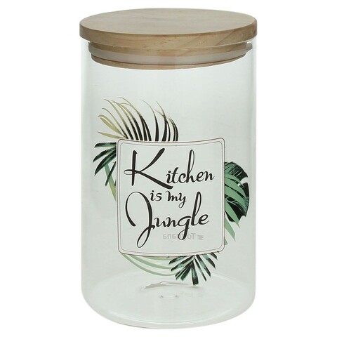Tartály fedővel Jungle Small, Tognana Porcelán, 1030 ml, üveg, átlátszó