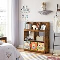 Cubby Könyvespolc Vasagle, 90 x 28 x 100 cm, rétegelt lemez / acél, rusztikus barna