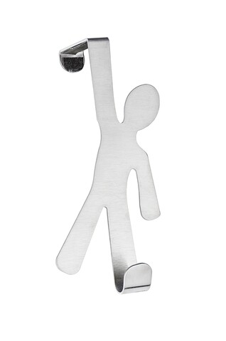 Törölközőtartó ajtótartóra Boy, Wenko, 8 x 15 cm, rozsdamentes acél, ezüst