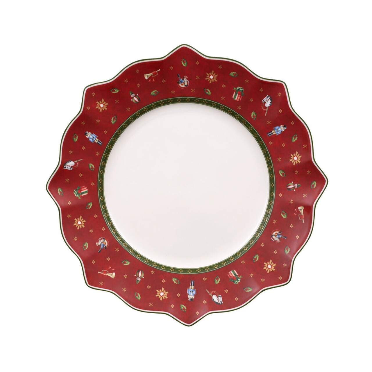 Piros porcelán tányér karácsonyi motívummal, ø 28 cm - Villeroy & Boch
