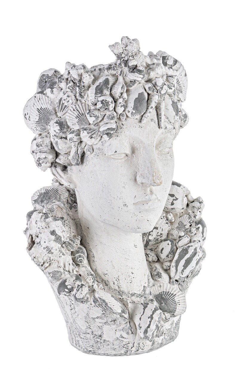 Divinity Head Kültéri virágcserép/váza, Bizzotto, 34 x 28 x 50 cm, magnézium