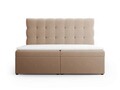 Pat continental cu tablie si lada depozitare, Mamaia, Micadoni Home, BL, 160x200 cm, catifea, bej