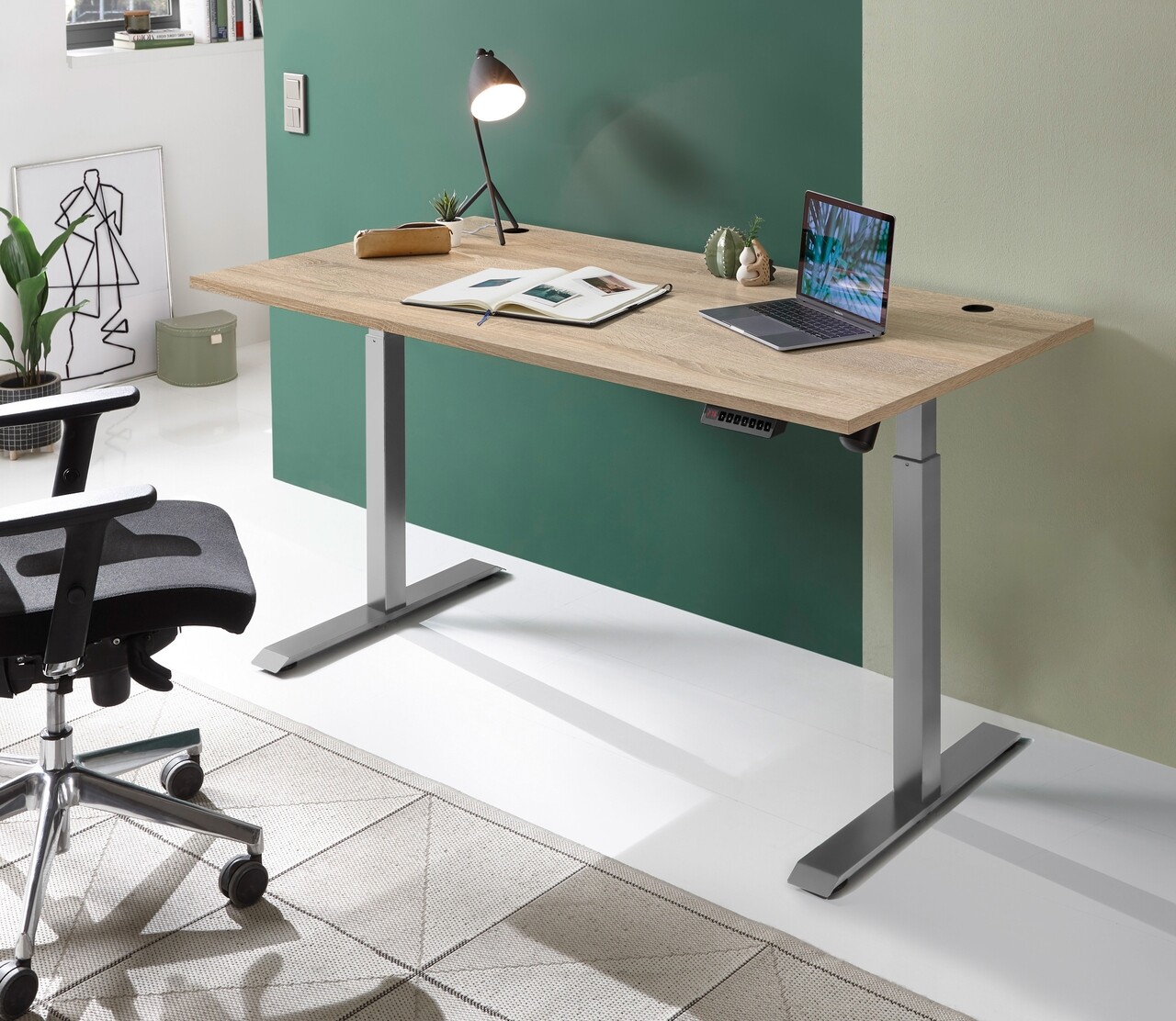 Bega állítható íróasztal, pronto office, 160 x 77 x 72 cm, pal, bézs