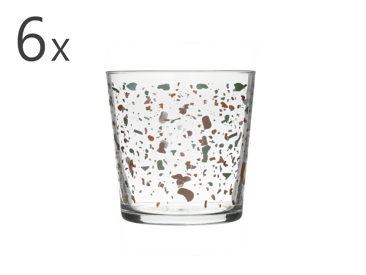 InArt 6 darabos Whiskey pohár készlet, 8.5x9 cm, 380 ml, üveg