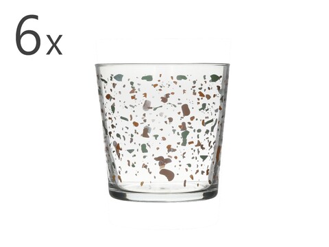 InArt 6 darabos Whiskey pohár készlet, 8.5x9 cm, 380 ml, üveg