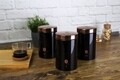 3 db-os készlet tea, cukor és kávé tárolására, Berlinger, Black Rose Collection, alumínium / rozsdamentes acél, fekete