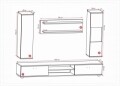 Nappali bútorok Asti II, Bedora, 1 x polc, 1 x komód, 2 x függesztőszekrények