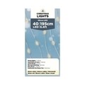Mikro LED szerelés, karácsonyi fények, 195 cm, 40 LED, meleg fény
