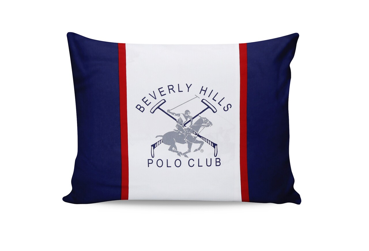 Beverly Hills Polo Club 2 db Párnahuzat 50x80 cm, 100% ranforce pamut, BHPC 001, sötétkék