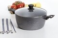 Silverstone Fazék fedővel, Ambition, 4.1 L, 24 cm, alumínium, invelis Qualum Stone