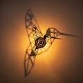 Shadow Fali lámpa, 607 - A, E27, 100 W, fém/MDF, fekete