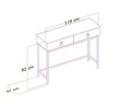 ASTORIA konzol, Gauge Concept, 118x37x92 cm, PAL, fekete / arany