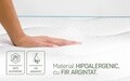 Argentum terápiás matrac, Memory Arctic Gel, huzat ezüstionokkal, szuper ortopéd, anatómiai, 160x200 cm