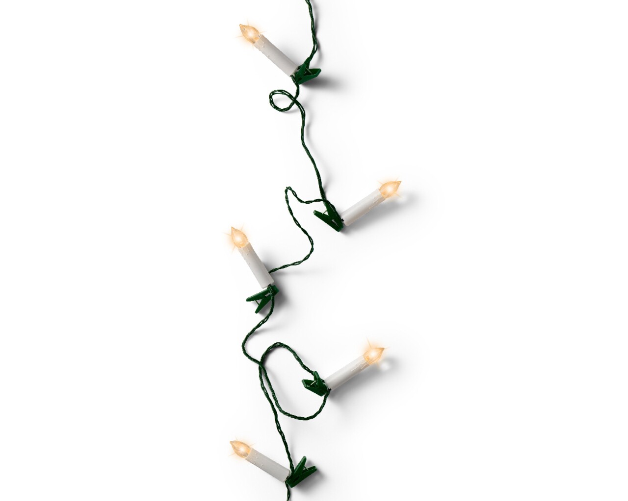 Candle Lights Égősor, Lumineo, 725 cm, zöld/fehér