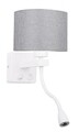 Aplica de perete Polo, Candellux, 18 x 44 cm, 2 x E27, 40W, alb