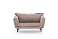 Vino Daybed Kihúzható kanapé, Futon, 3 személyes, 200x70 cm, fém, bézs