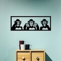 Three Monkeys - L Fali dekoráció, Tanelorn, 100x36 cm, fém