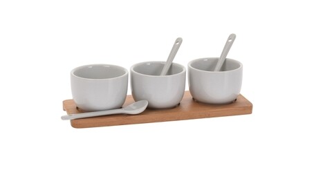 Szósztartó, 7 darabos, porcelán, fehér