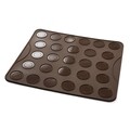 Sütemény/macaron tálca Vanora, 29x26x0.3 cm, szilikon, barna