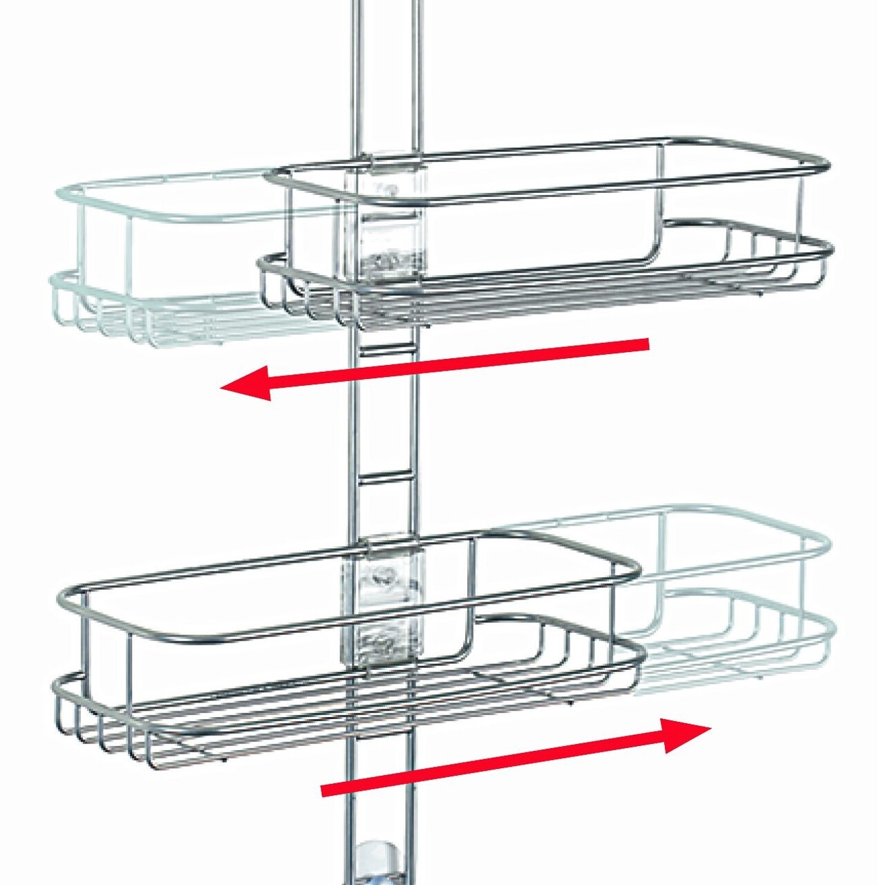 Linea Felfüggeszthető Fürdőszobai Rendszerező, IDesign, állítható, 27x11.5x56 Cm, Acél