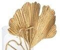 Leaf Gyertyatartó, Mauro Ferretti, 17x10.2x18.2 cm, vas/üveg, aranyszín