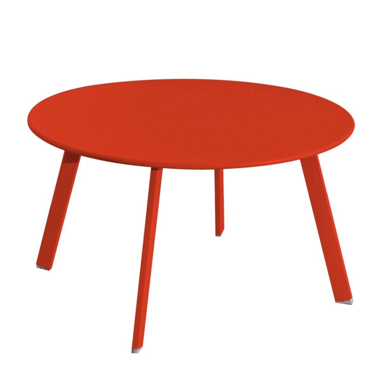 BigBuy Home Marzia Kerti dohányzóasztal, Ø 70 x 40 cm, acél, piros