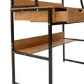 Office Hero, Pakoworld, 100x48x138 cm, MDF / fém, cseresznye tölgy / fekete