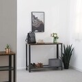 Konzol 1 polccal, Vasagle, 101.5 x 35 x 80 cm, vas/PAL, rusztikus barna