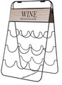 Wine 9 darabos Bortartó, 30x26x49 cm, fém, fekete