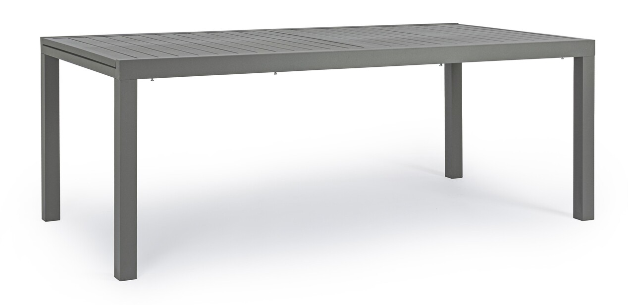 Hilde kerti kihúzható asztal, bizzotto, 200-300 x 100 x 75 cm, alumínium, szénszín