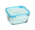 Négyzet alakú rakott tetővel, Snips, Lock Glass, 0,8 L, üveg