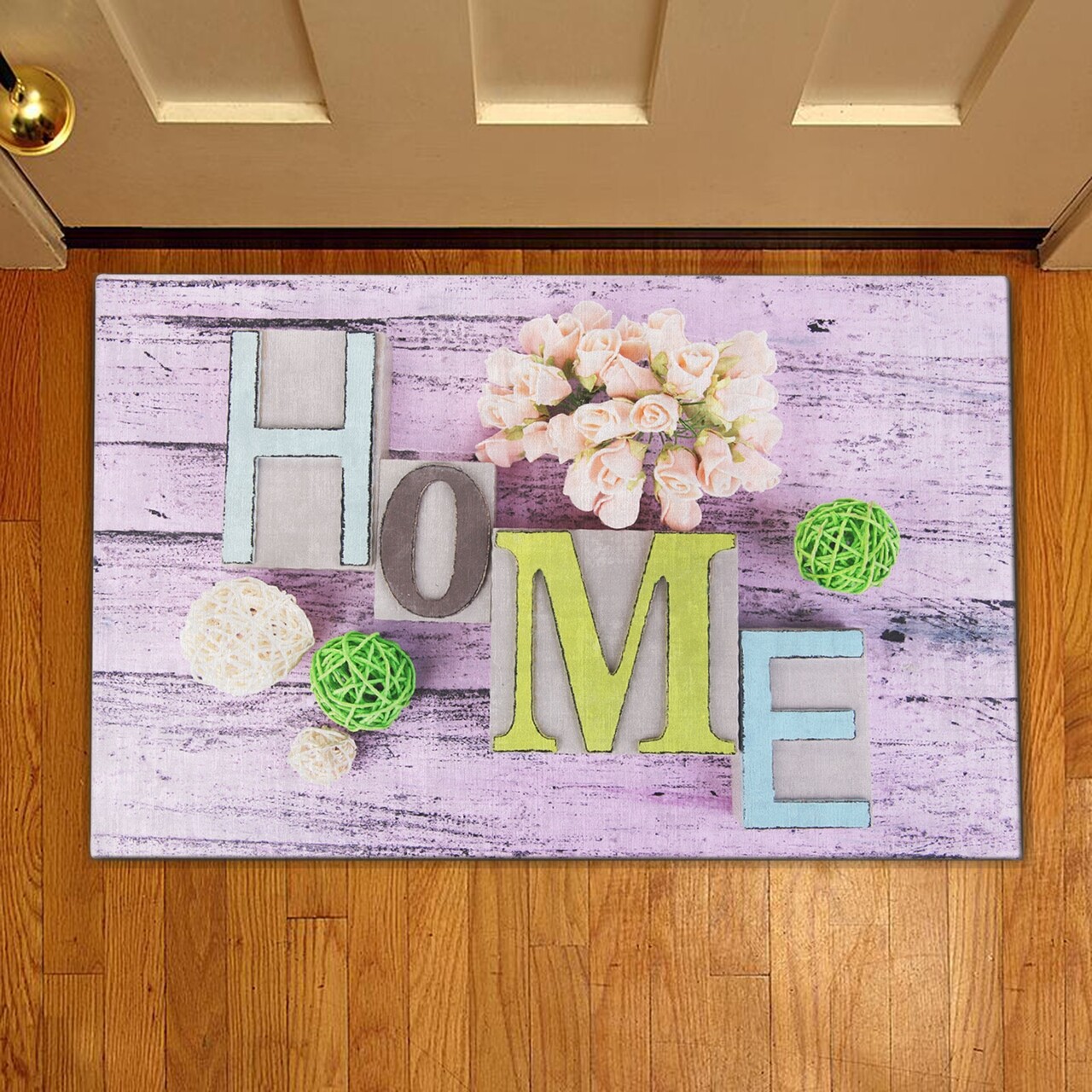 Bejárati szőnyegek Home, Casberg, 38x58 cm, poliészter, lila