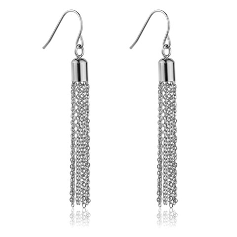 Fülbevaló, Emily Westwood, Silver Pendulous, rozsdamentes acél, ezüst