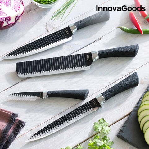 Black Shark Swiss-Q 4 darabos Kép szett, InnovaGoods, rozsdamentes acél