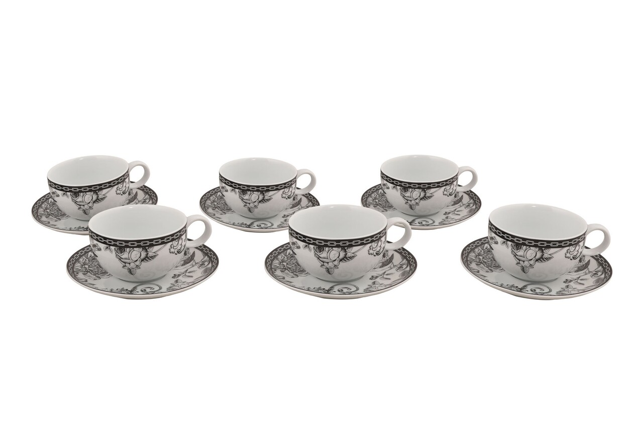 Kutahya Porselen Kávés Készlet, ZG12KT420939012, 12 Darabos, Porcelán