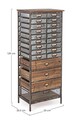Officina Komód, Bizzotto, 53 x 33.5 x 129.5 cm, acél/erdeifenyő