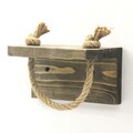 Evila Originals WC papírtartó polccal, 17x10x10 cm, lucfenyő, barna