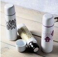 Termosz Glamour Ornament, Ambition, 500 ml, rozsdamentes acél, fehér