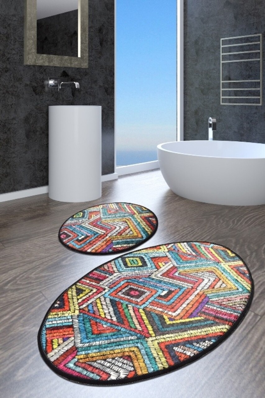 Maglie DJT 2 db Fürdőszobai szőnyeg, Chilai, 50x60 cm/60x100 cm, színes