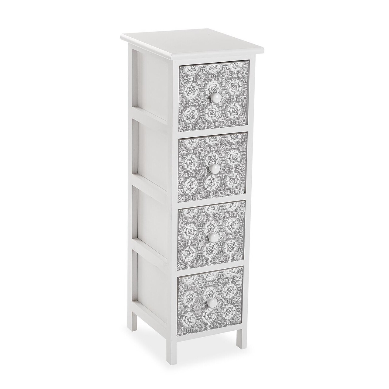 Campbell Fürdőszobai rendszerező 4 rekesszel, Versa, 25x29x82 cm, MDF