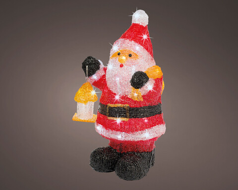 Santa Kültéri fénydekoráció, Lumineo, 40 LED-el, 24x20x46 cm, színes