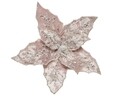 Mikulásvirág dekoráció, Decoris, 20x5 cm, műanyag, rózsaszín
