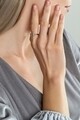 Fülbevaló és gyűrű szett, Emily Westwood, Silver Nathalia, rozsdamentes acél, ezüst