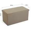Rory Pad tárolóhellyel, Versa, 76.5x38x37.5 cm, poliuretán, MDF, bézs