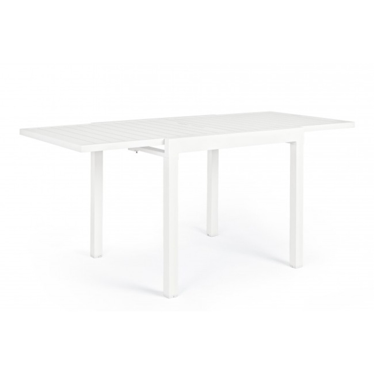 Pelagius kihúzható kerti asztal, bizzotto, 83-166x80x75 cm, alumínium, fehér