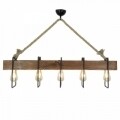 Candelabru All Design, handmade, 100x11x55 cm, Walnut Black Beige