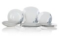 Étkészlet 12 db Ágnes tér, bankett, porcelán, fehér