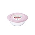 Kerek tároló doboz fedéllel, Pyrex My First, 0,35 L, edzett üveg, rózsaszín