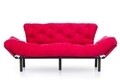 Nitta Triple Kihúzható kanapé, Futon, 3 személyes, 225x70 cm, fém, ciklámen