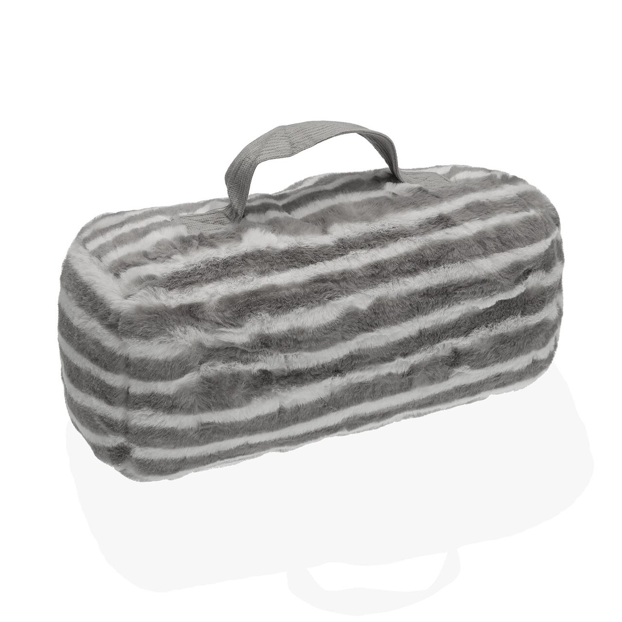 Grey Striped Ajtótámasz, Versa, 24 x 9 x 11 cm, poliészter, szürke